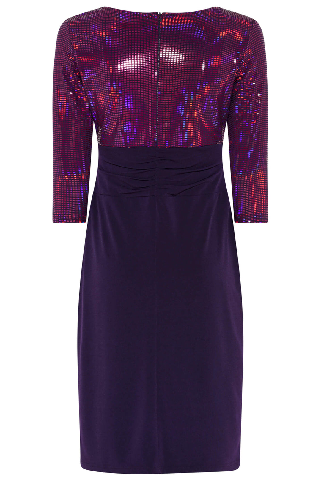 Tia 78738 58 Purple Shimmer Top Cocktail Party Dress - Experience Boutique