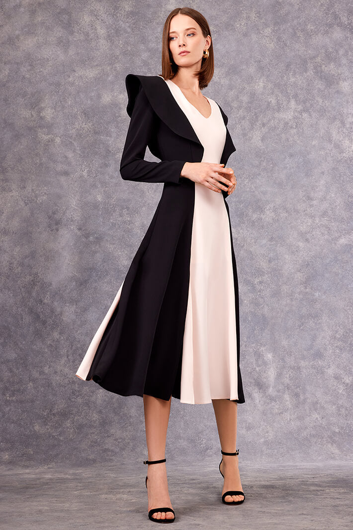 Carla Ruiz 99511 01 Black Shell Dress With Sleeves - Experience Boutique