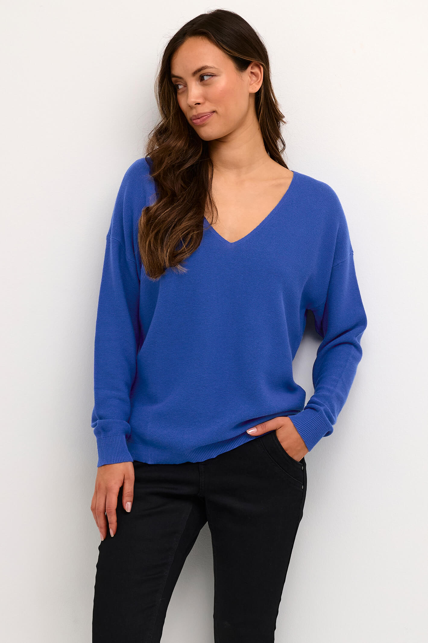 Cream Clothing CRSillar Dazzling Blue Knitted Jumper Experience Boutique