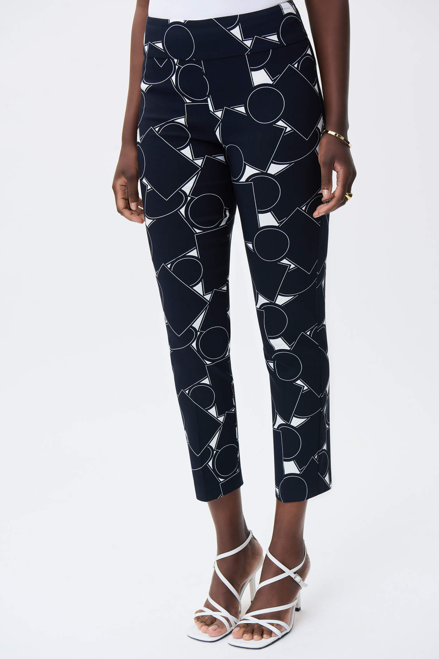 Joseph Ribkoff T Navy Split Hem Capri Trousers 222135 2166