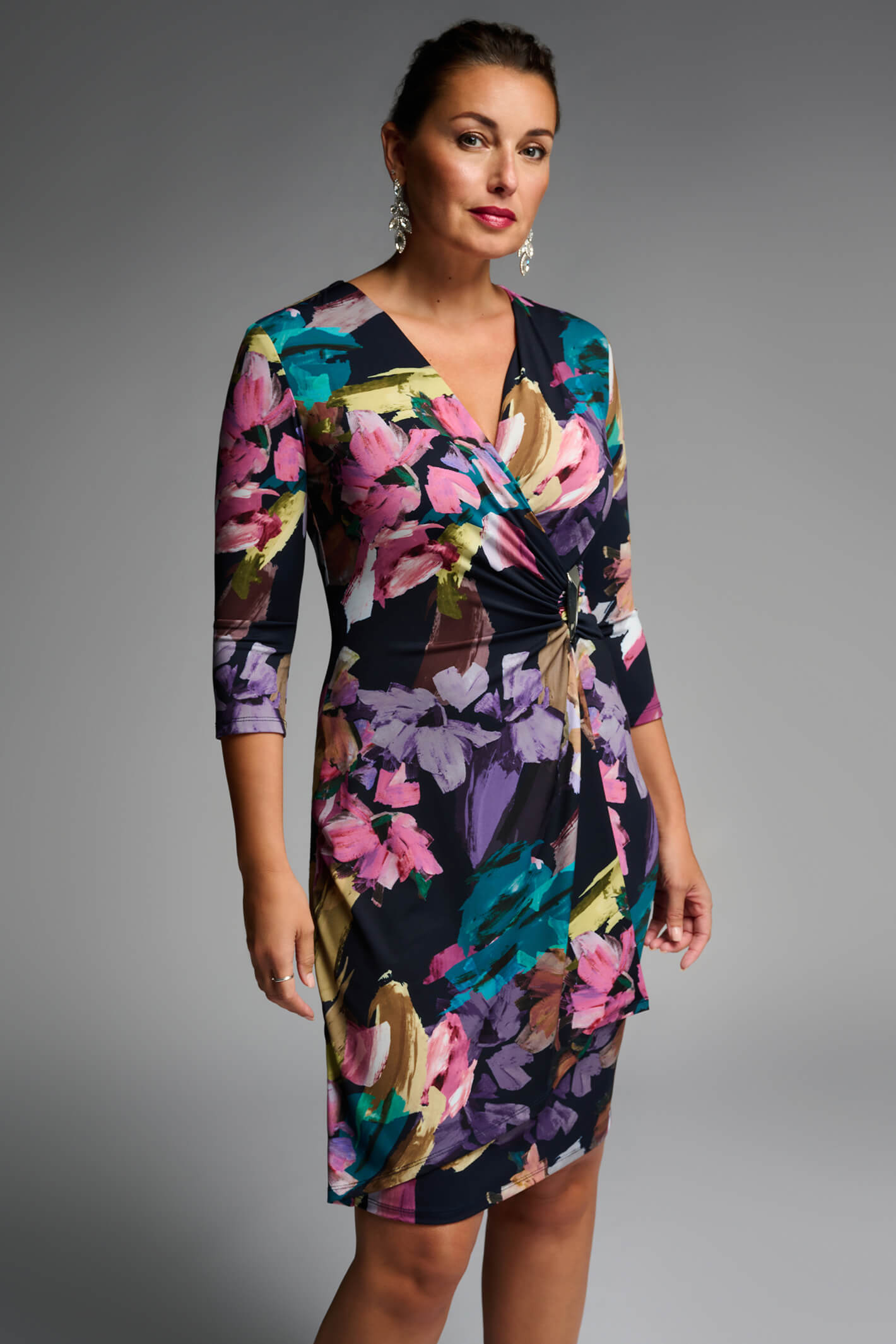 Ribkoff Navy Embroidered Dress