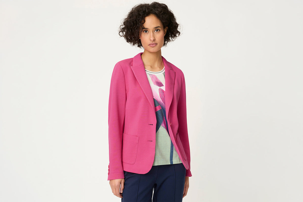 Olsen Electric Fuchsia Pink Blazer Jacket at Experience Boutique in Fleet