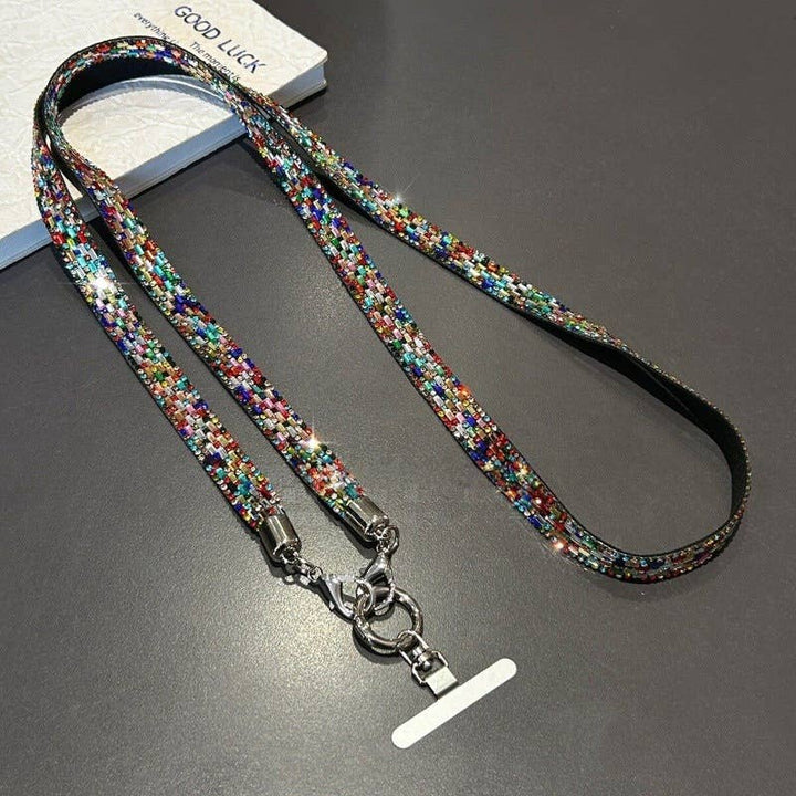 Multi Crystal Rhinestone Phone Lanyard Strap Chain