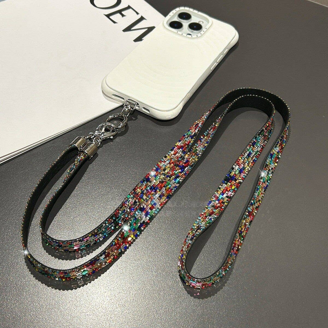 Multi Crystal Rhinestone Phone Lanyard Strap Chain
