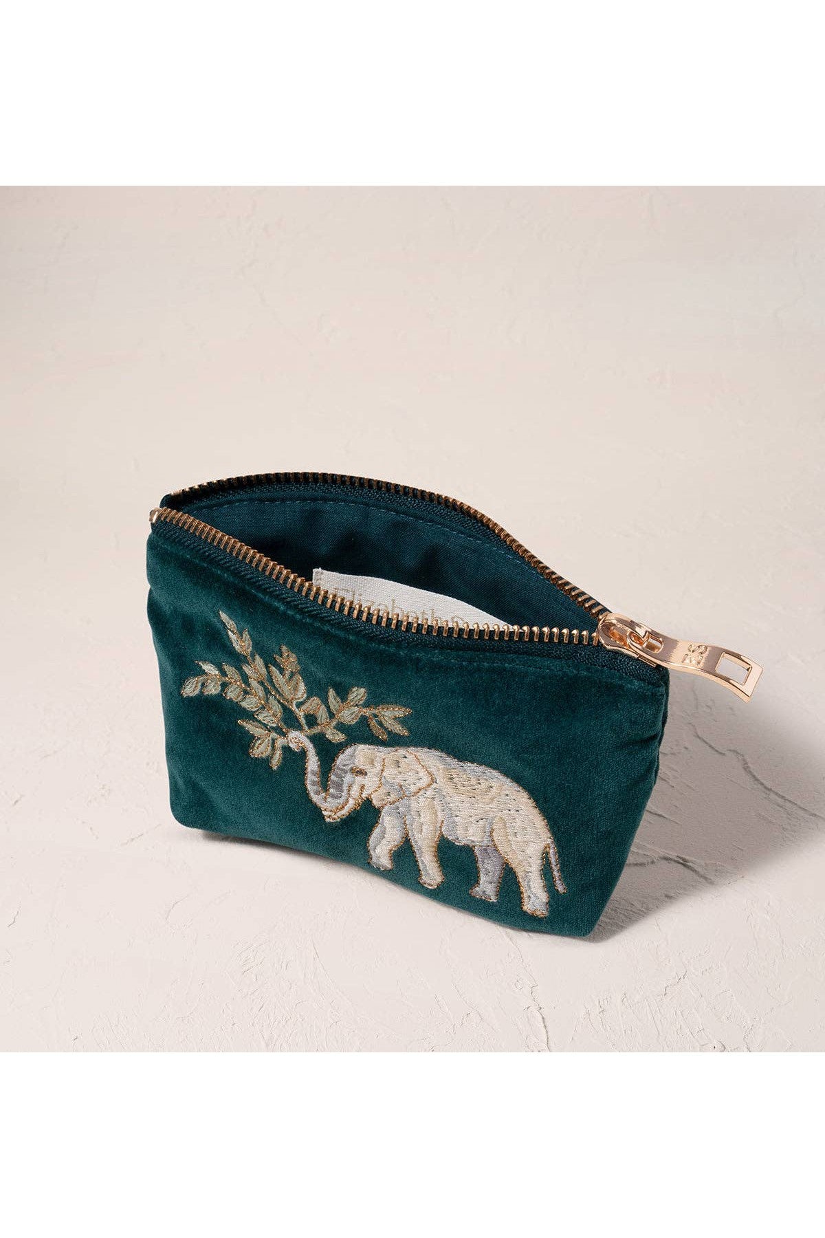 Elizabeth Scarlett Emerald Elephant Herd Coin Purse Experience Boutique