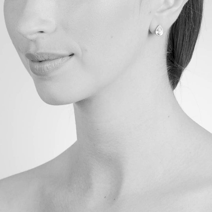 Cachet Ran Earrings Fern Green Crystal Platinum Plated