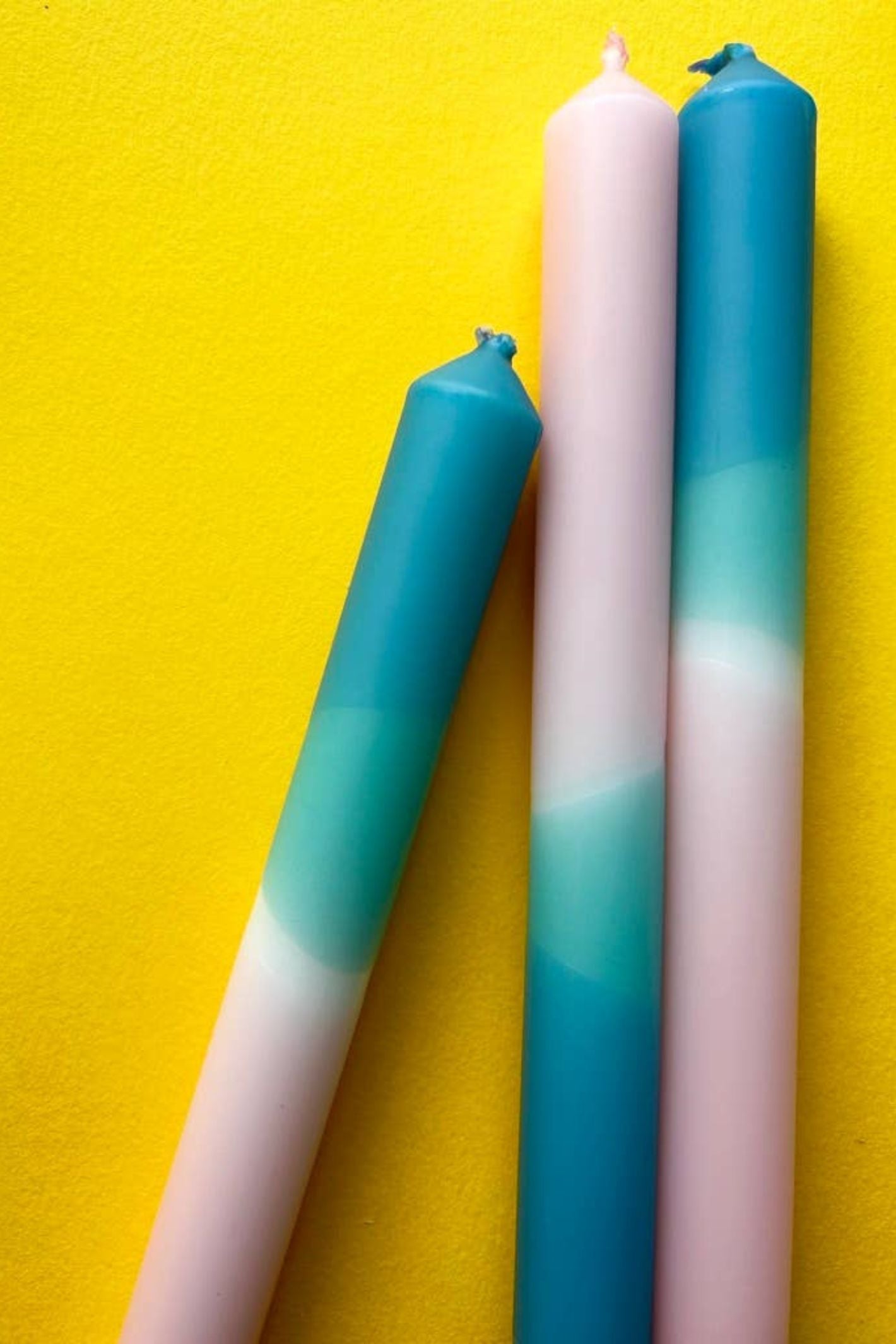 RAINDROPS & ROSES Dip Dye Dinner Candles Trio Locally Made – Experience ...
