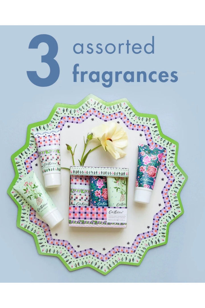 Cath Kidston Roots & Raindrops Assorted Hand Creams 3 x 30ml