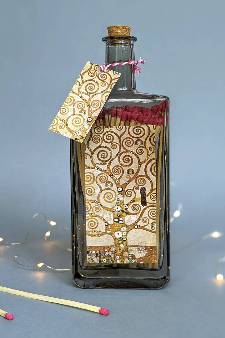 Matches In Grey Gin Bottle - Gustav Klimt L'Arbre De Vie