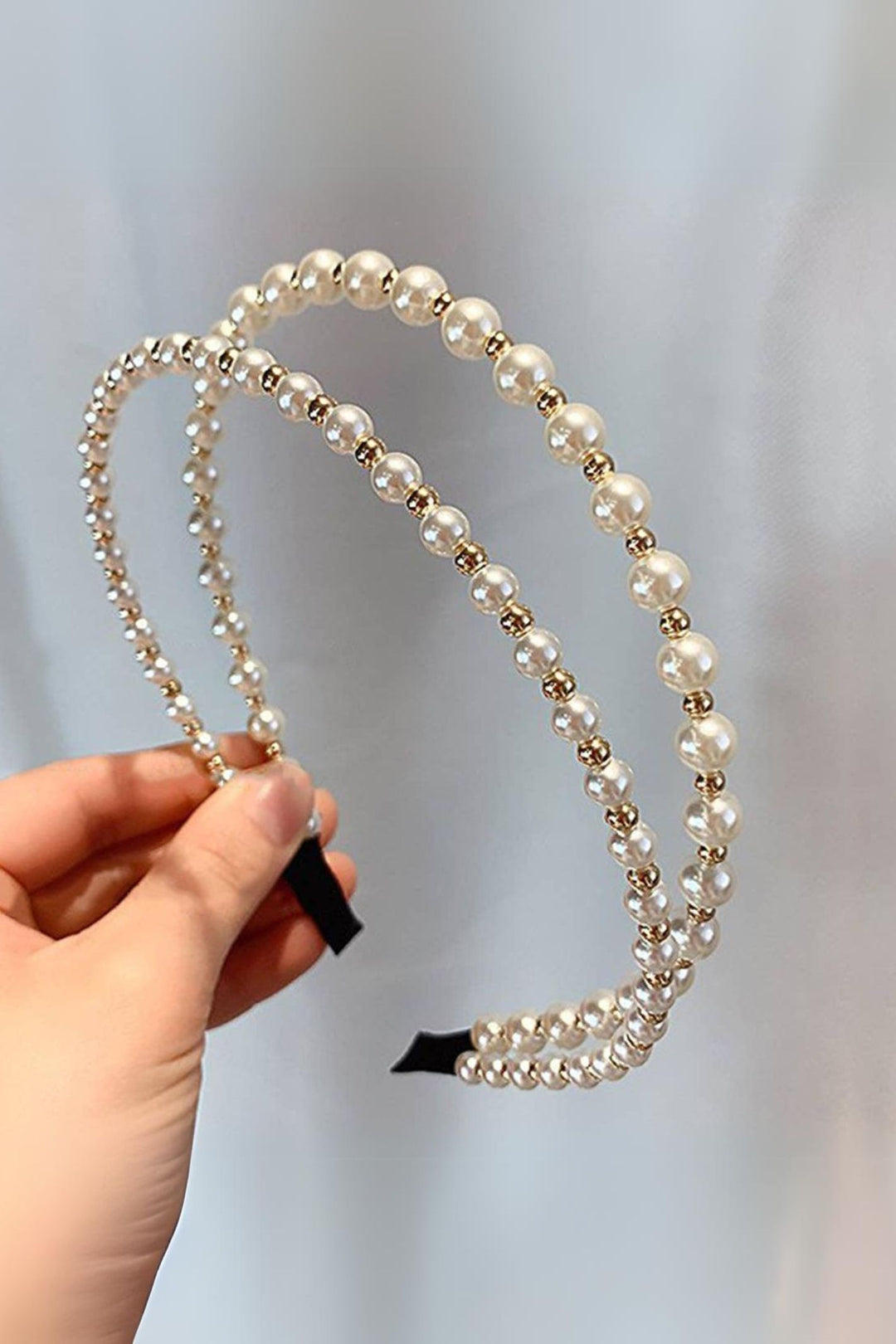 Elegant Pearl and Crystal Beaded Headband
