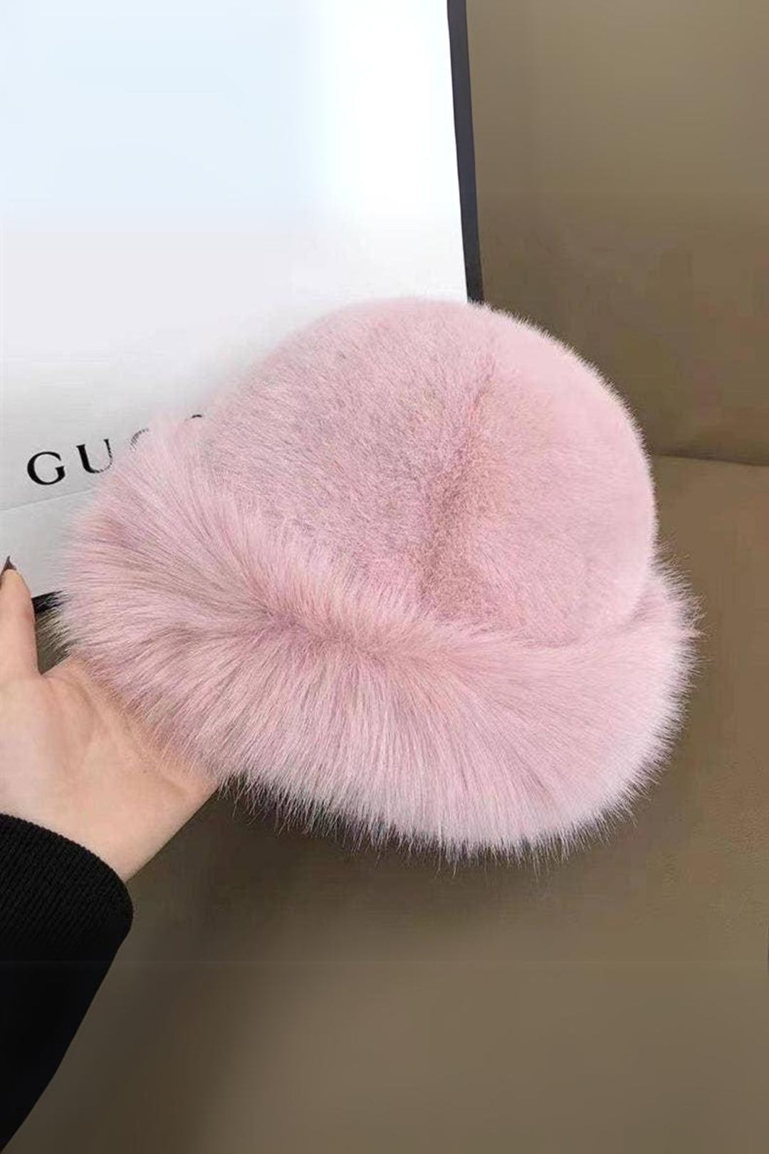 Luxurious Winter Elegance Faux Fur Hat Pink