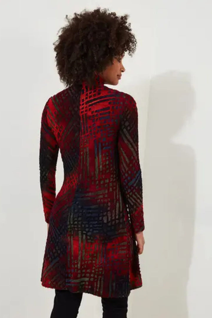 Joe Browns WG078 Red Evelyn Burn Out Jersey Tunic