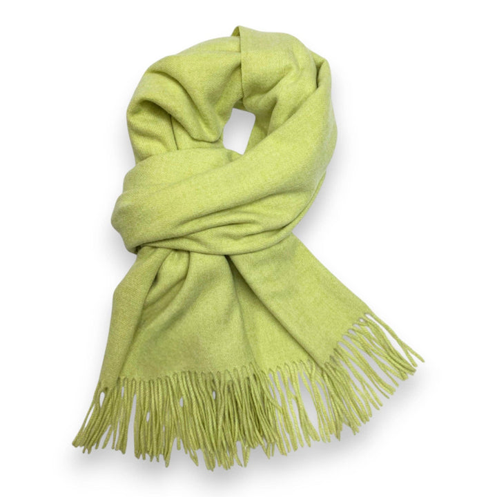 Lime Premium Wool Blend Winter Scarf