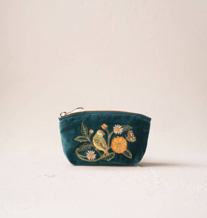 Elizabeth Scarlett Emerald Wild Garden Coin Purse