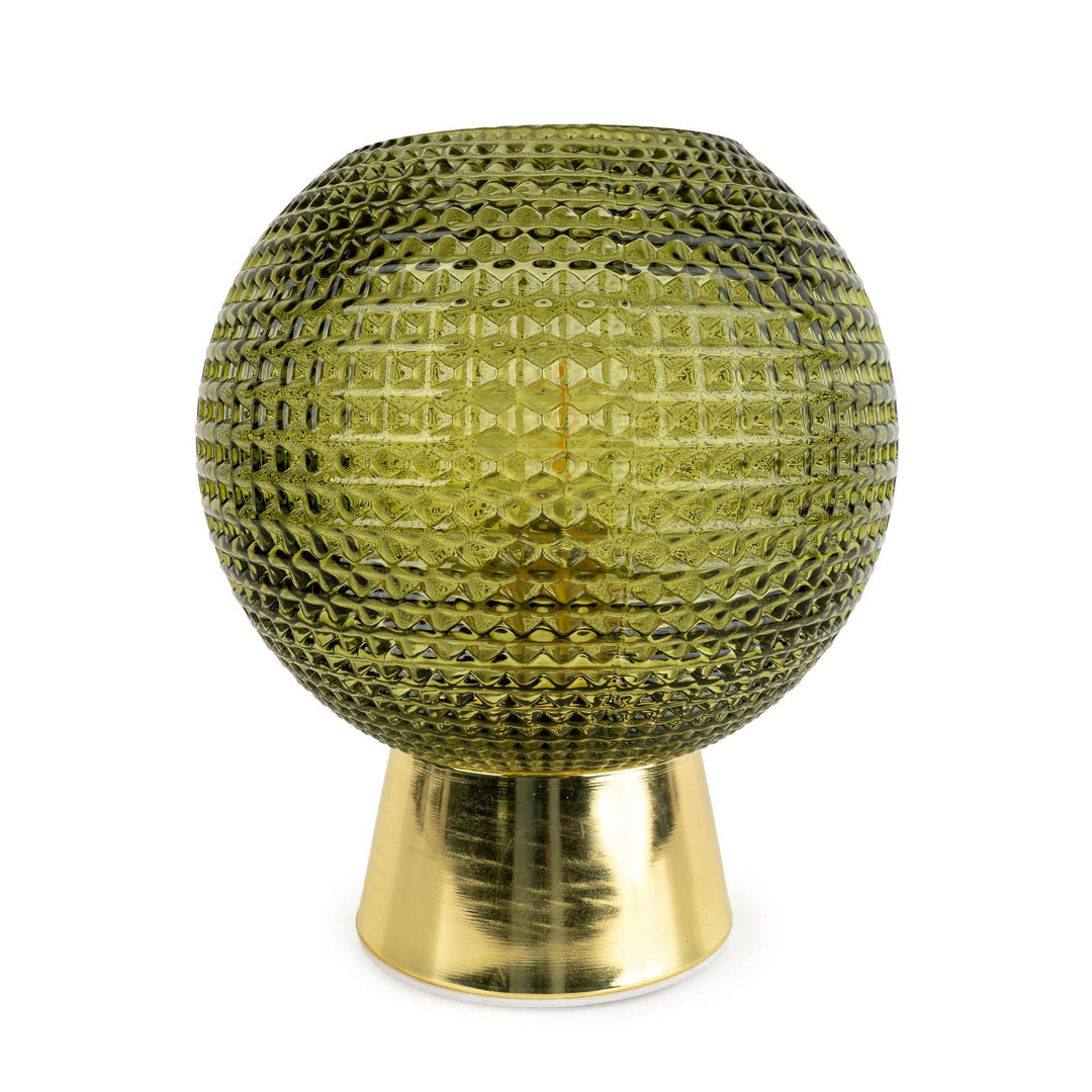 Round LED Dimpled Lamp - Green