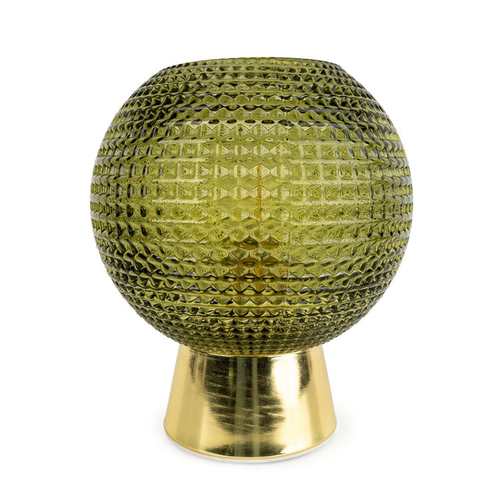 Round LED Dimpled Lamp - Green