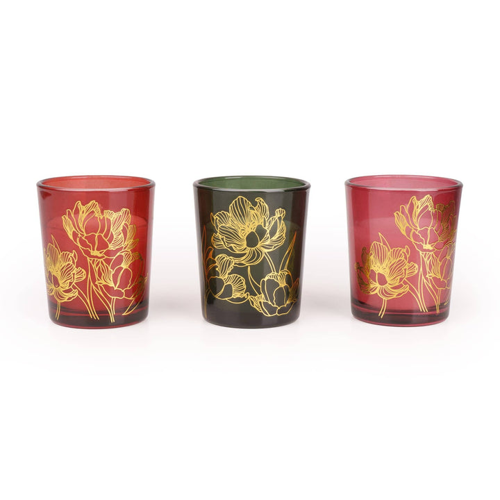 Set of 3 Votives - Botanical Gallery