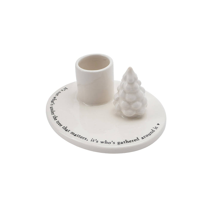 Winter Wishes 'Under The Tree' Candlestick Holder