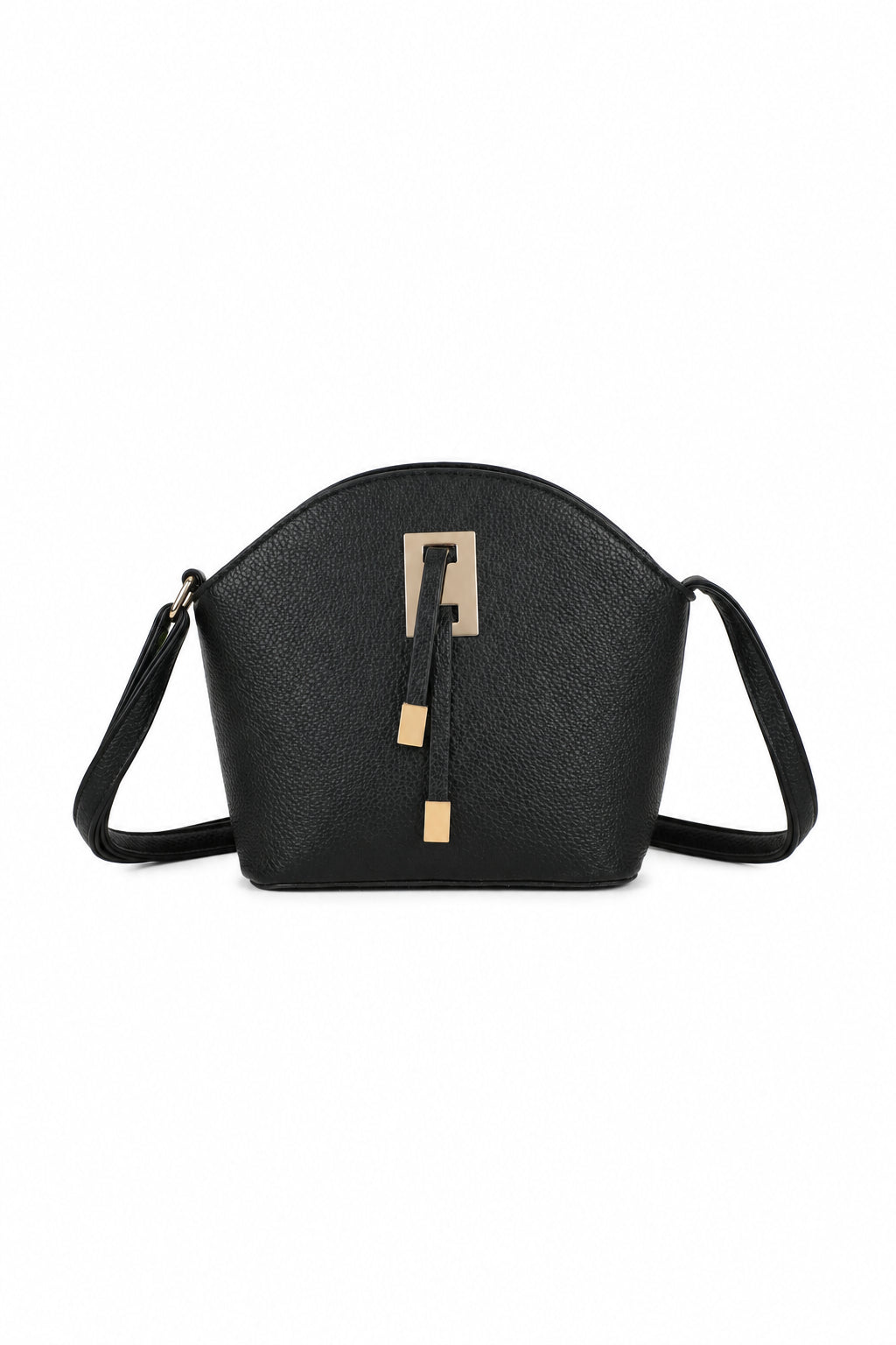 Black Tassel Faux Leather Cross Body Bag