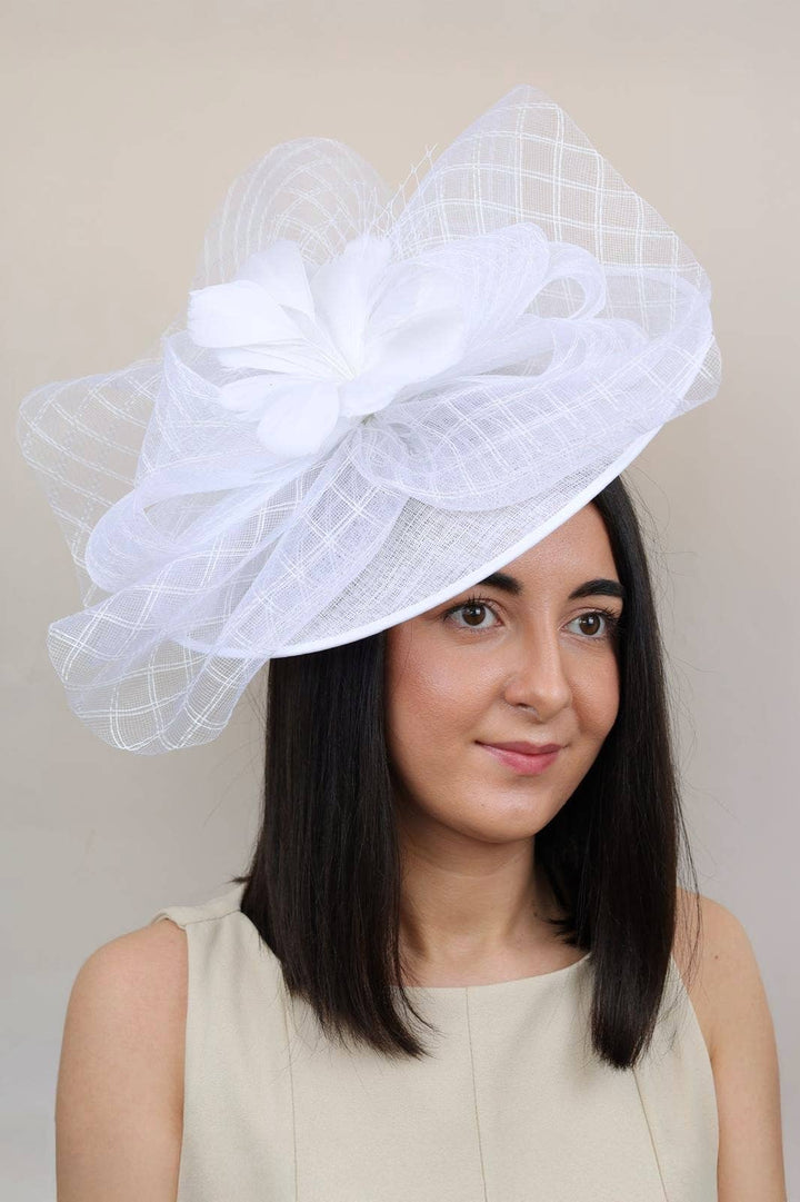 Pure White Ethereal Aviary Large Stunning Fascinator