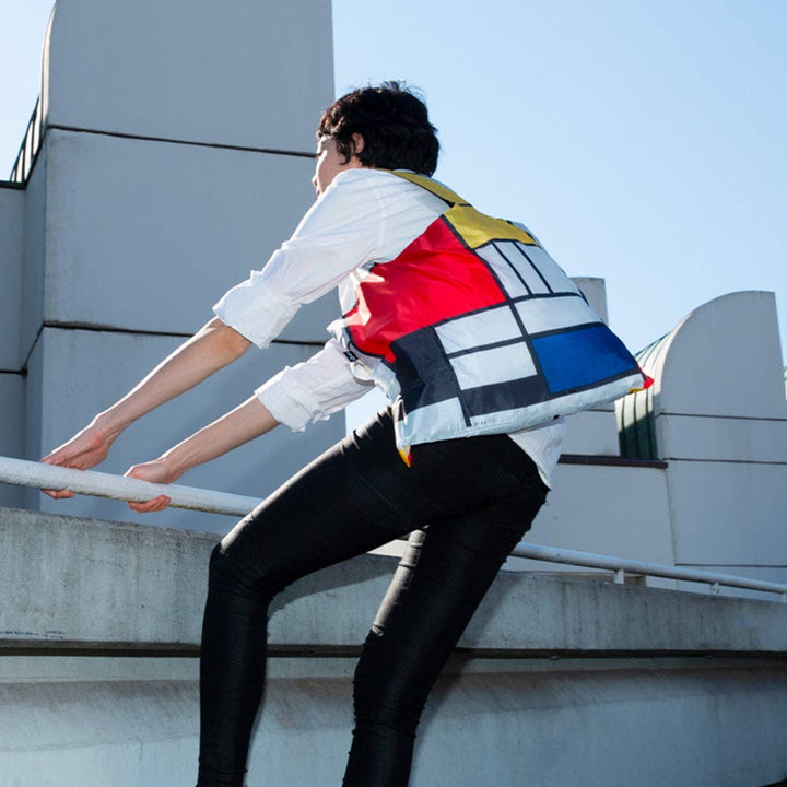 Loqi Piet Mondrian Composition Folding Recycled Tote Bag