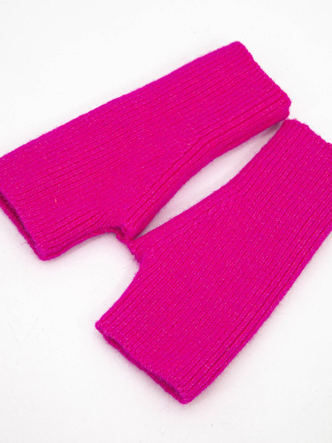 Fuchsia Knitted Wrist Warmers