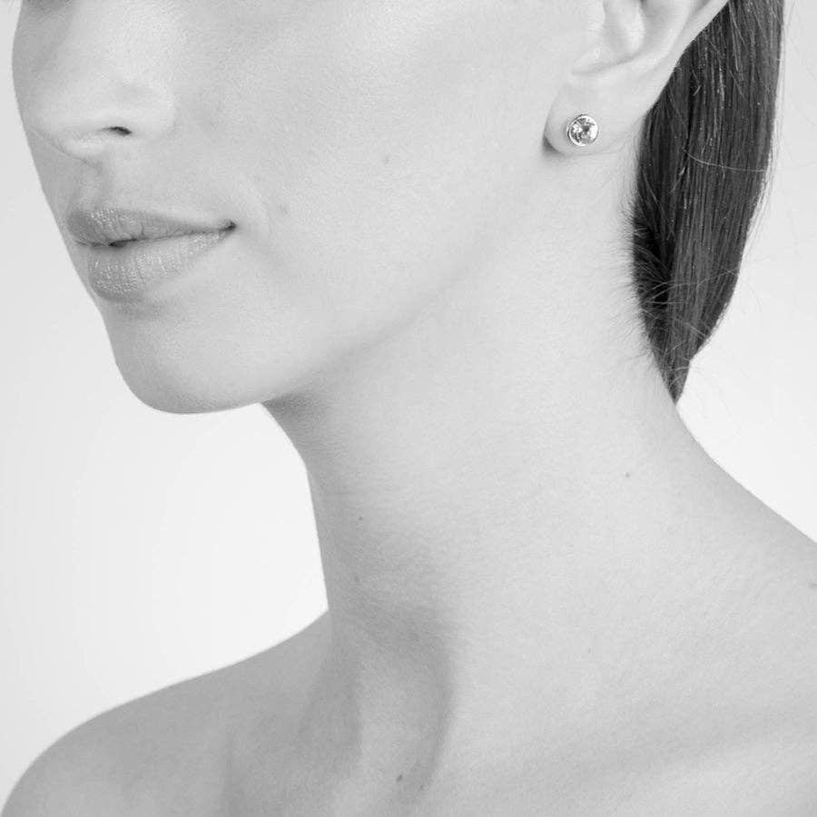 Cachet Thisbe Earrings Tanzanite Crystal Platinum Plated