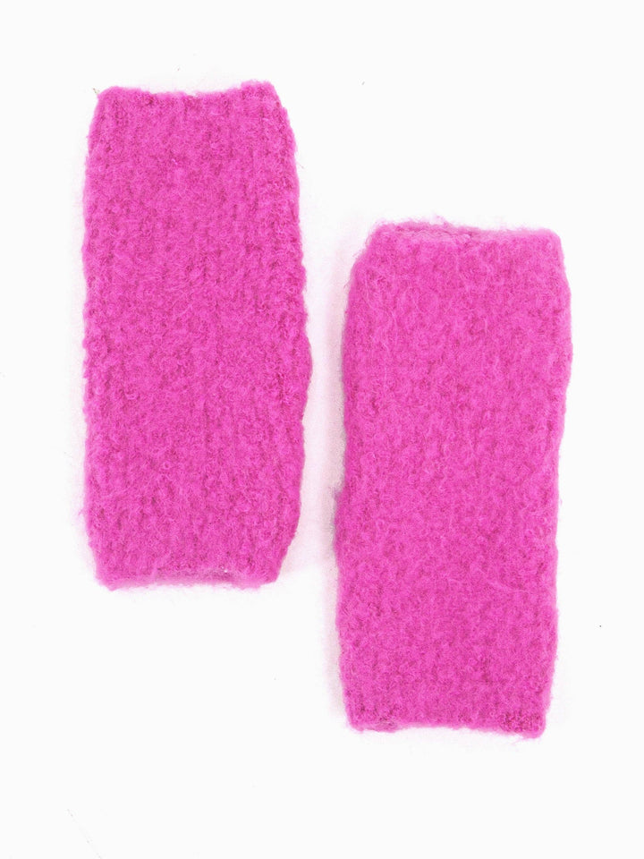 Bubblegum Pink Textured Wrist Warmers