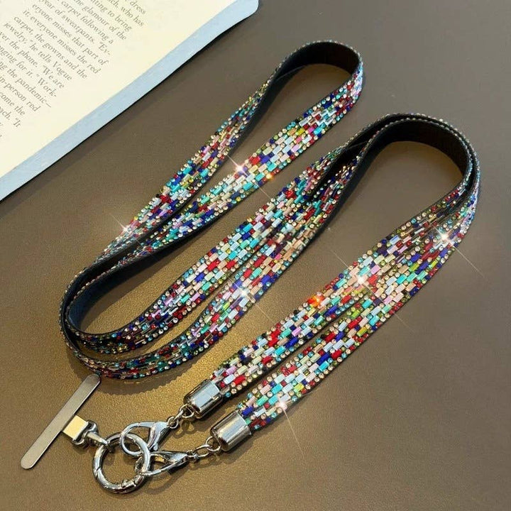 Multi Crystal Rhinestone Phone Lanyard Strap Chain