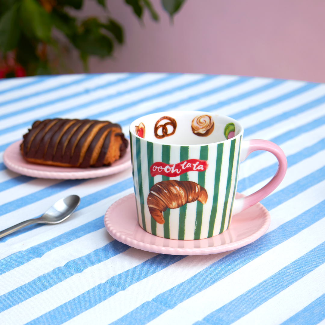 Eleanor Bowmer Oooh La La Croissant Mug