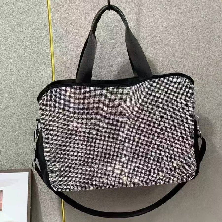 Silver Diamond Shimmer Tote Bag