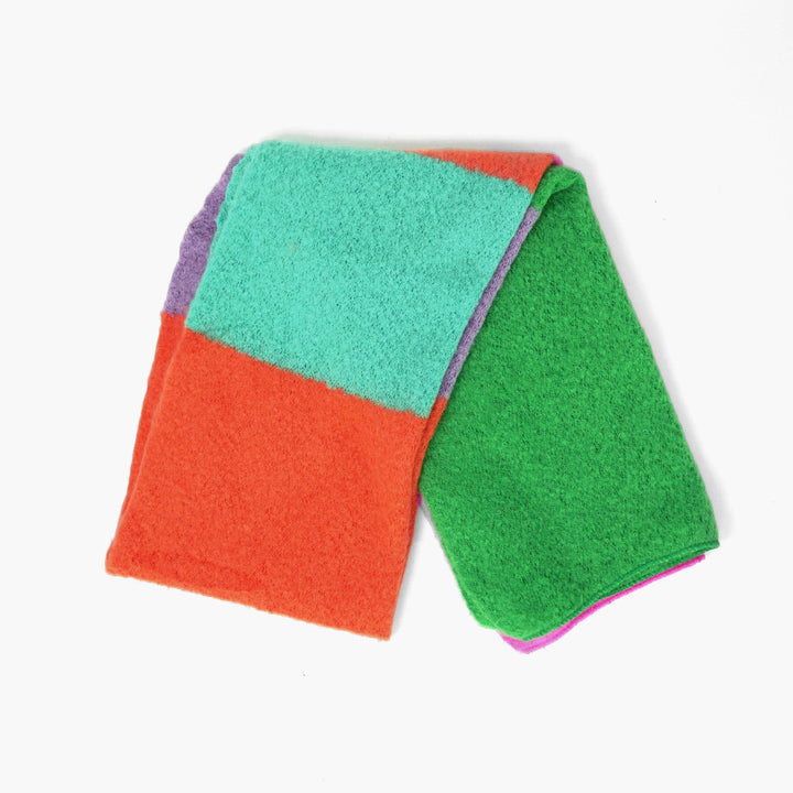 Vibrant Colour Block Heavyweight Scarf