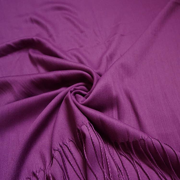 Purple Plain Lightweight Pashmina Scarf