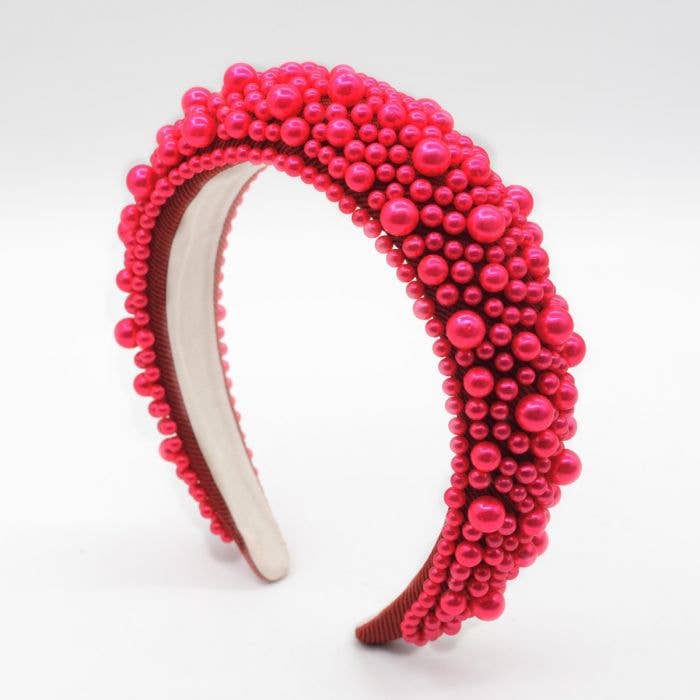 Dark Fuchsia Chunky Pearl Headband