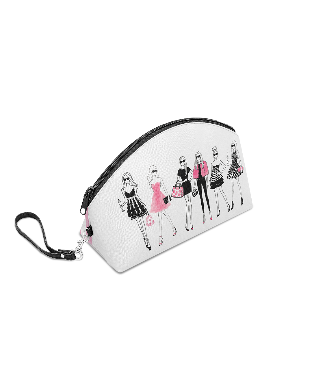 6 "Here Come the Girls" Curved Makeup Bags