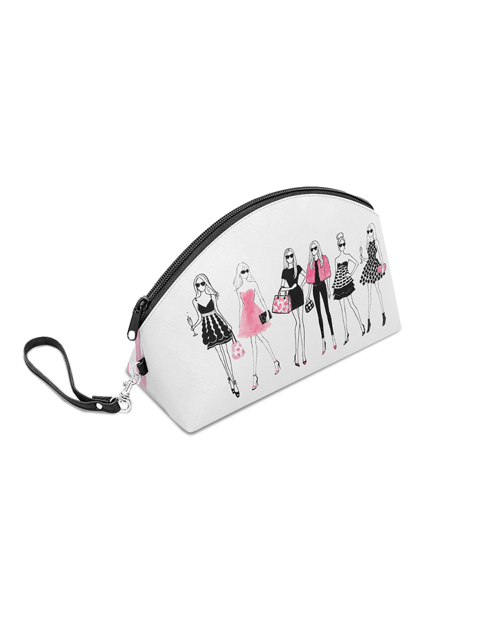 6 "Here Come the Girls" Curved Makeup Bags