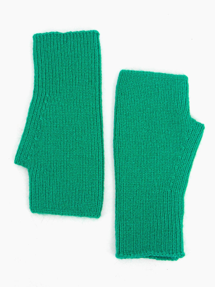 Vibrant Green Knitted Wrist Warmers