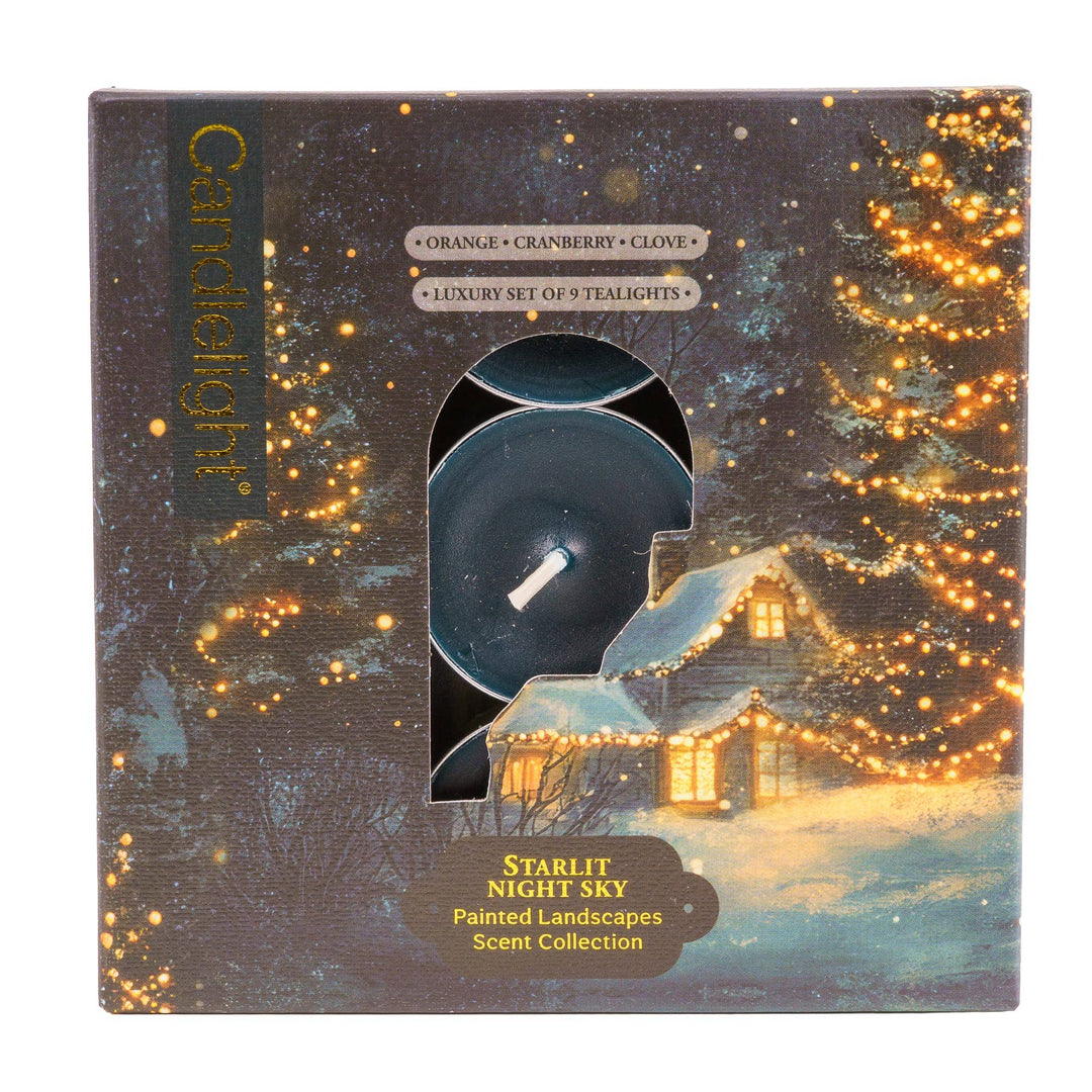 Set of 9 Tealights - Starlit Night Sky