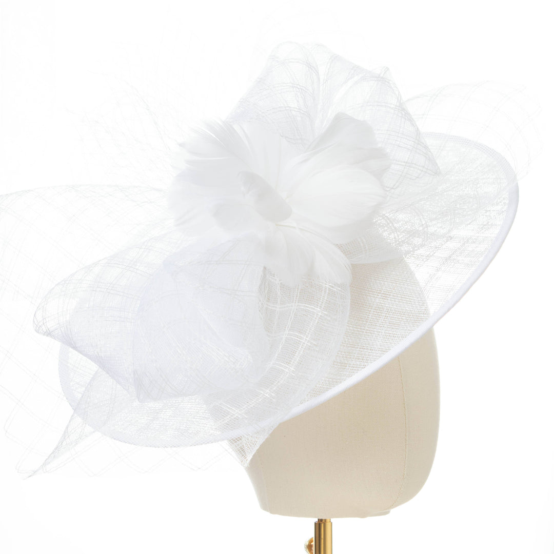 Pure White Ethereal Aviary Large Stunning Fascinator