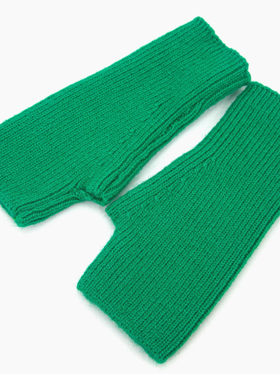 Vibrant Green Knitted Wrist Warmers