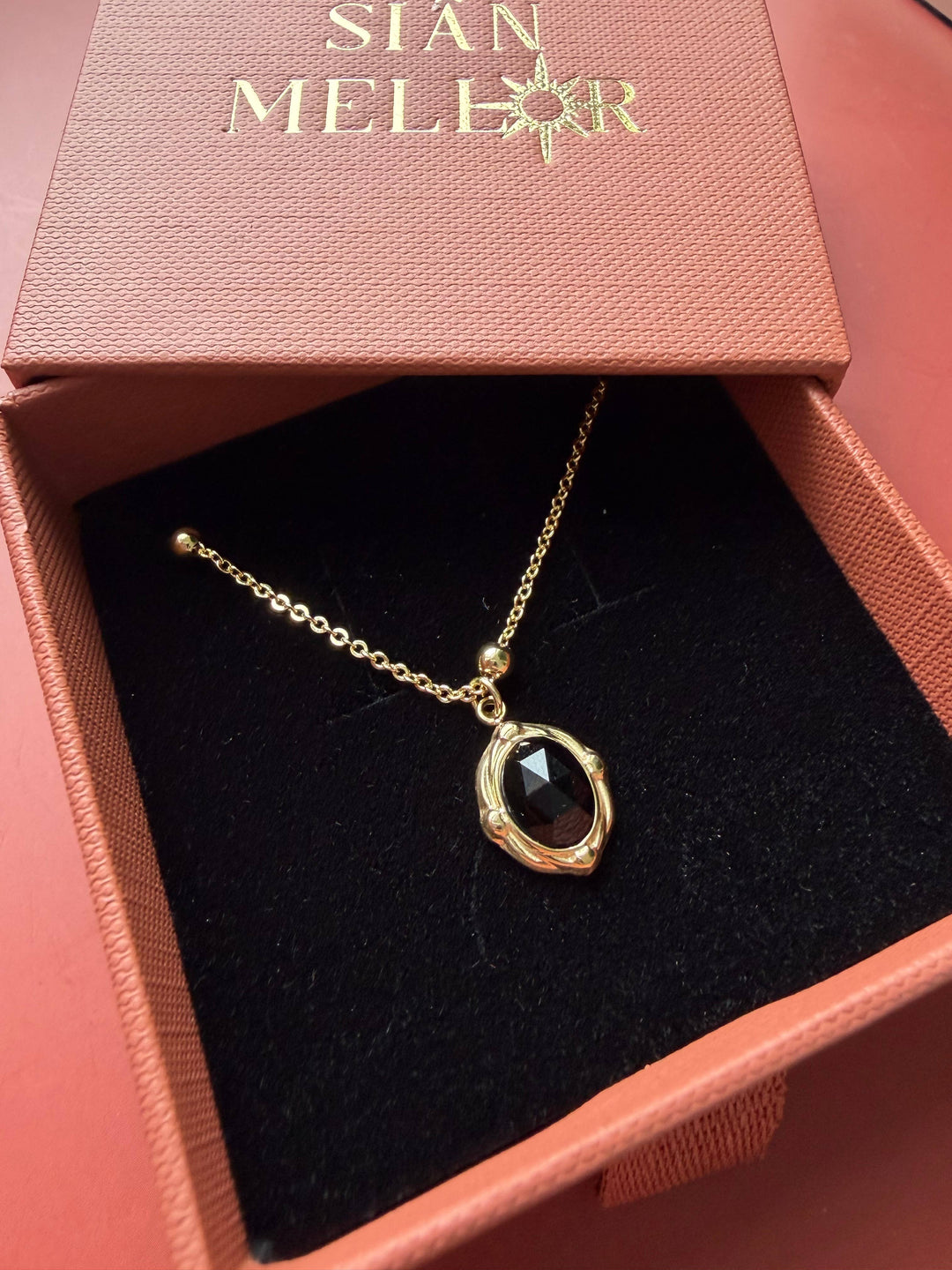 Vintage Pink Pendant Inspired 18k Gold Plated Necklace