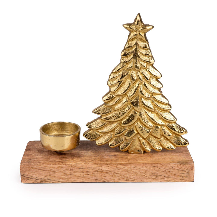 Large Metal Christmas Tree Tealight Holder
