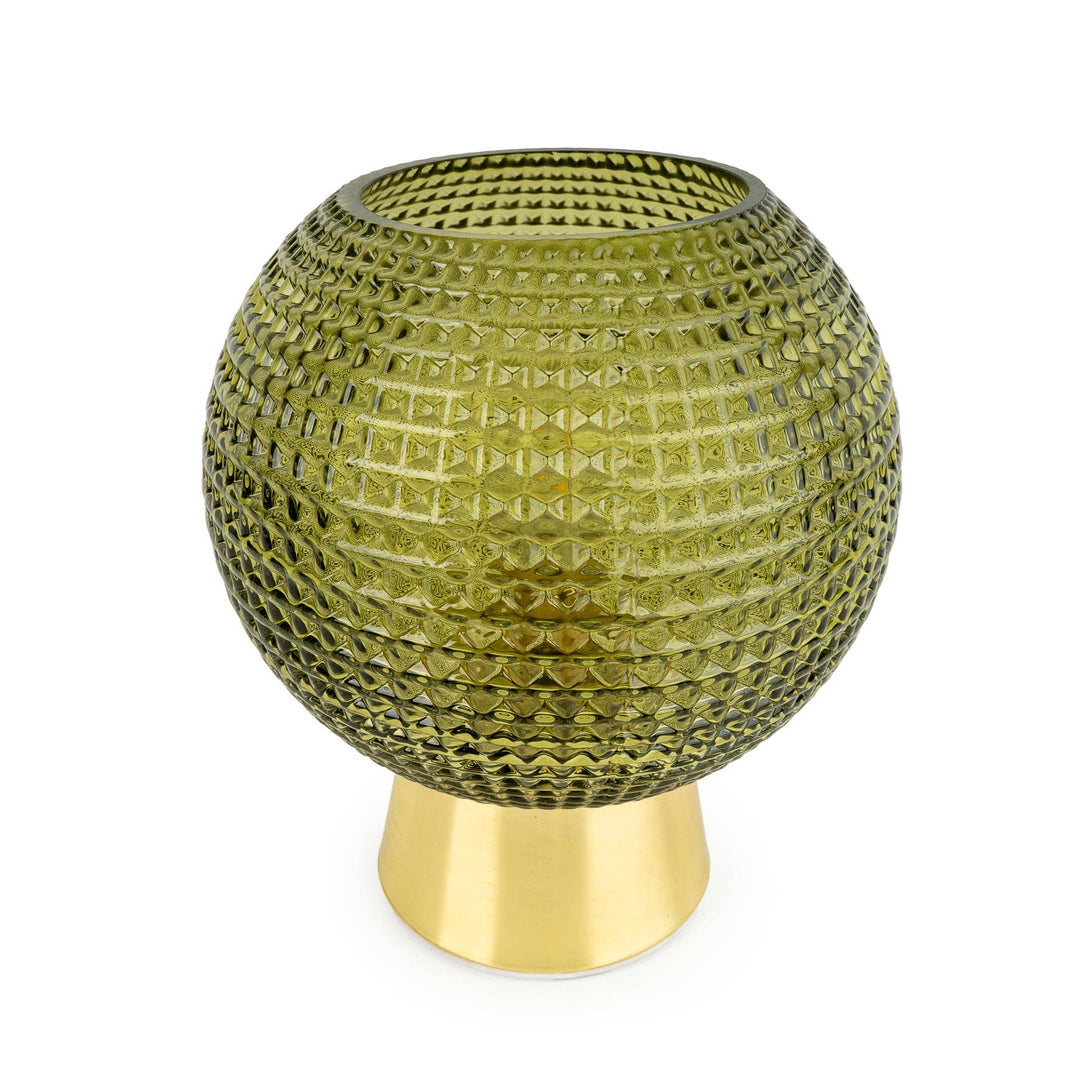 Round LED Dimpled Lamp - Green