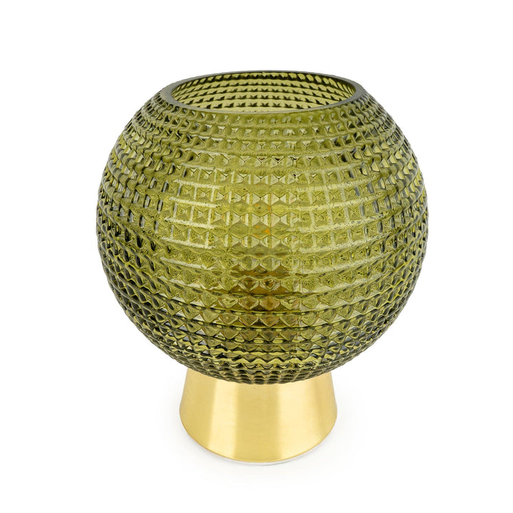Round LED Dimpled Lamp - Green