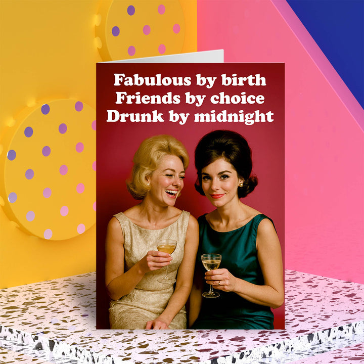 Drunk by Midnight Greeting Card