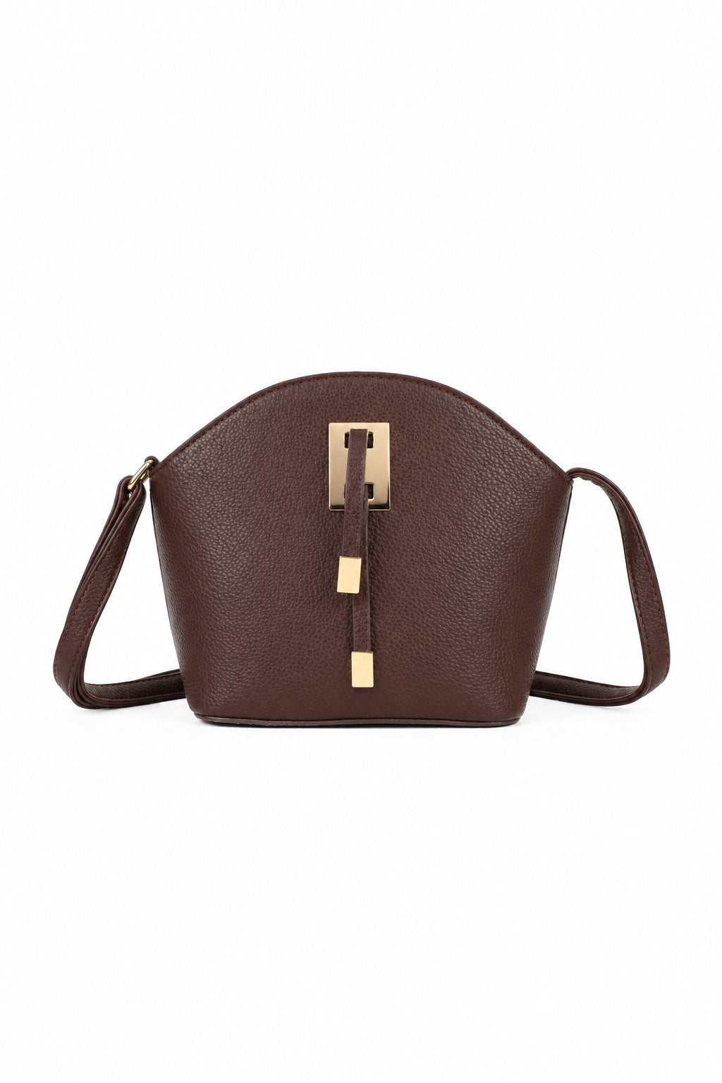 Coffee Brown Tassel Faux Leather Cross Body Bag