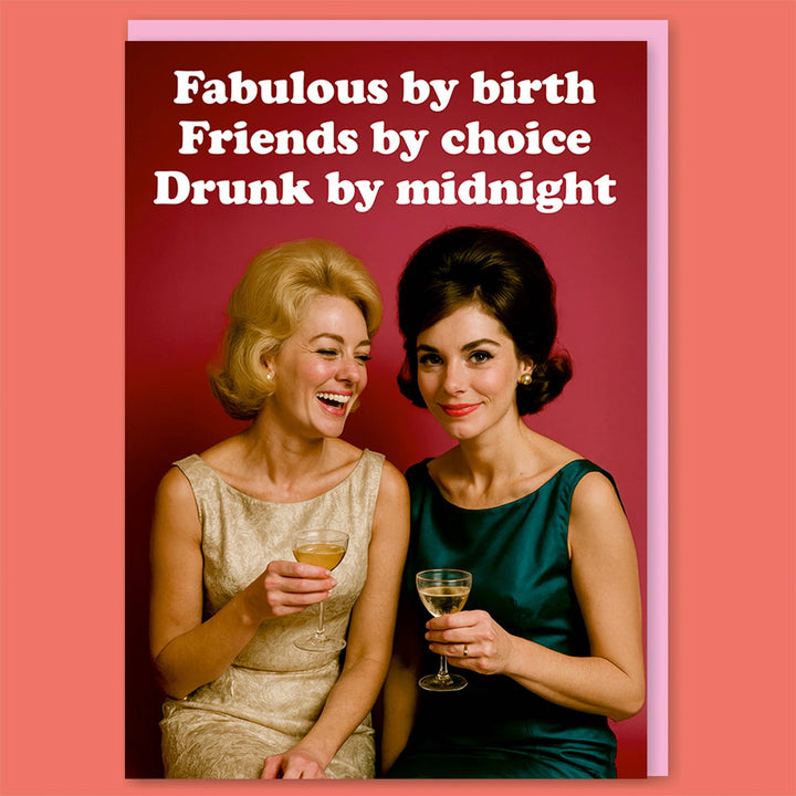 Drunk by Midnight Greeting Card