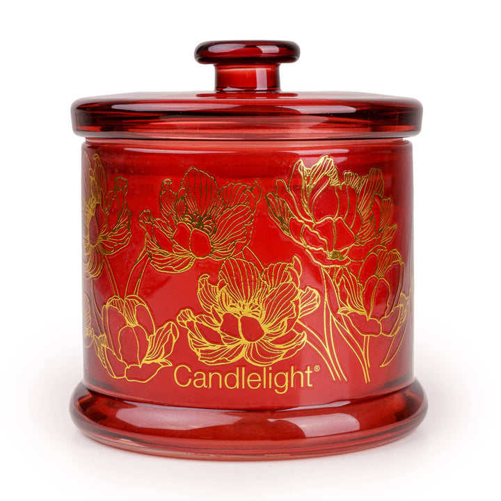 Small Glass Candle Gold Electroplated - Botanical Gallery