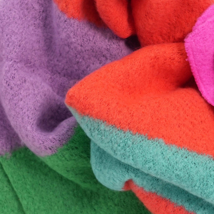 Vibrant Colour Block Heavyweight Scarf