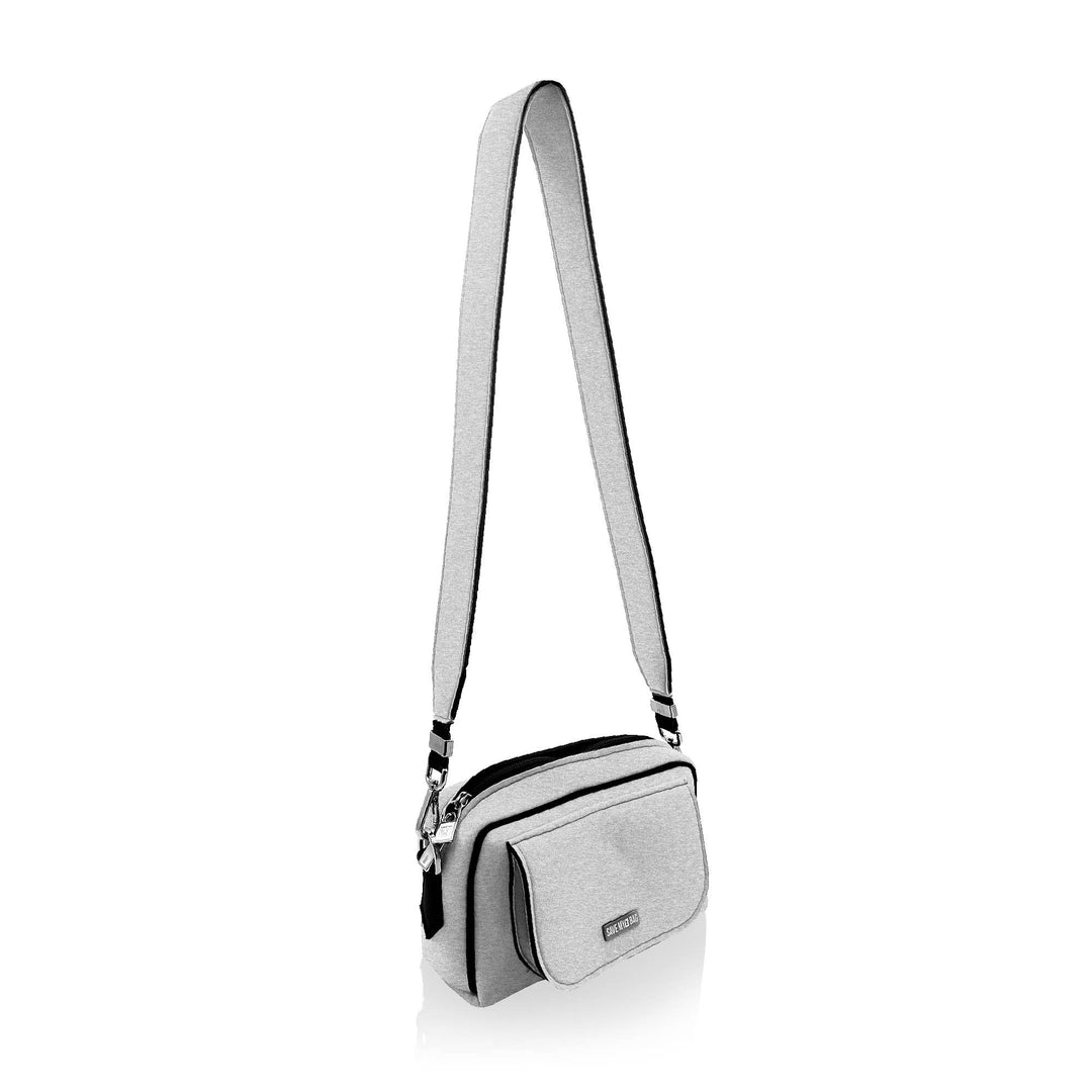 Save My Bag Metallic Silver Washable Eco Neoprene Shoulder Bag